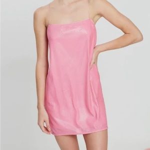 Pink Sequin C/MEO Collective mini dress